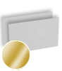 Visitenkarten quer 5/5 farbig 85 x 55 mm mit einseitigem vollflächigem UV-Lack <br>beidseitig bedruckt (CMYK 4-farbig + 1 Gold-Sonderfarbe)