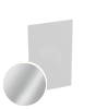 Visitenkarten hoch 5/0 farbig 55 x 85 mm mit einseitigem vollflächigem UV-Lack <br>einseitig bedruckt (CMYK 4-farbig + 1 Silber-Sonderfarbe)